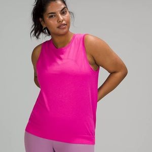 NWT Sonic Pink Swiftly Breathe Muscle Tank Lululemon Size 4